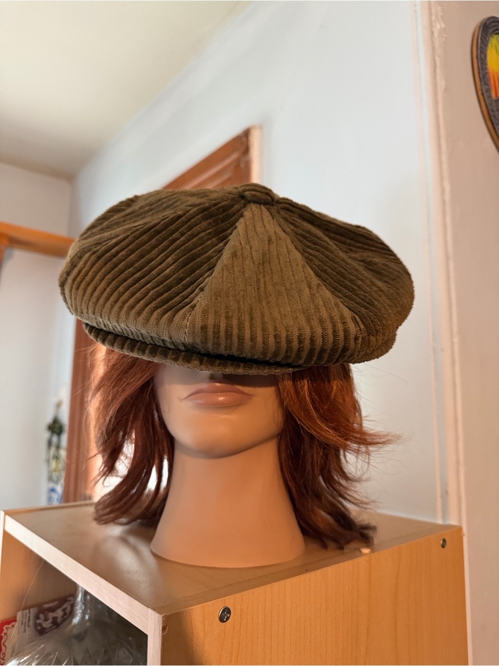 Corduroy Newsboy Hat in Olive Green - Men's Fashion Accessory by United Hatters